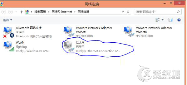 Win8.1以太网(网卡)已禁用无法启动如何解决