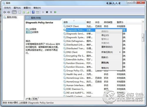 Windows7网络无法使用提示网络诊断策略服务未运行怎么办？