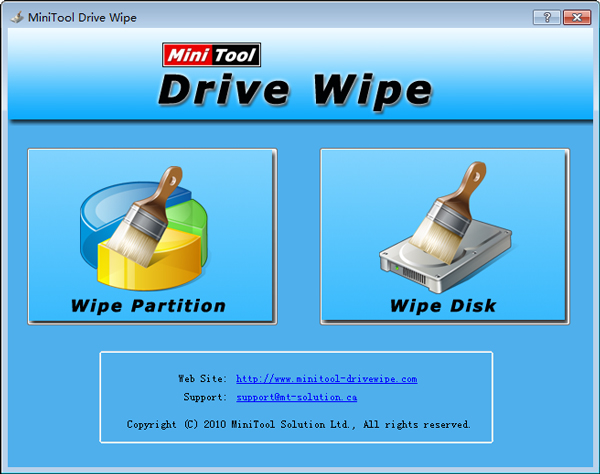 Mini Tool Drive Wipe(磁盘擦除工具) V5.0