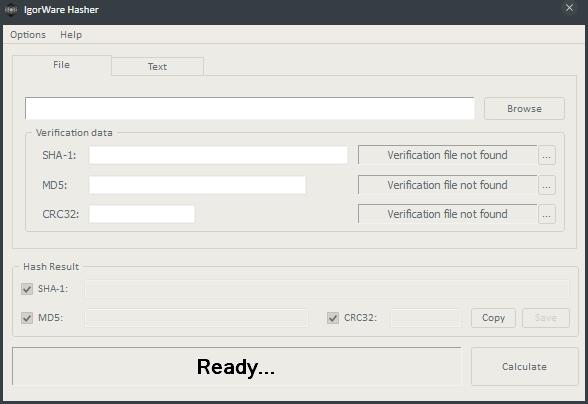IgorWare Hasher(MD5校验工具) V1.7.0 绿色版