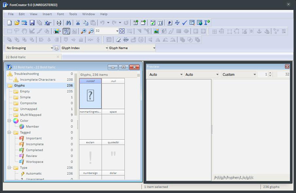 Font Creator(字体编辑) V9.0