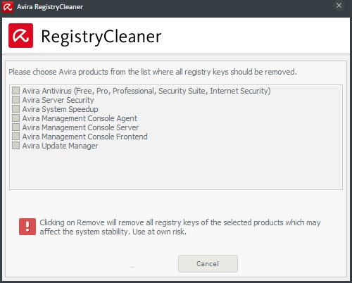 Avira Registry Cleaner(小红伞注册表清理工具) V2.0.1.0