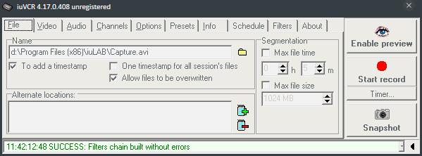 IuVCR(视频捕捉软件) V4.17