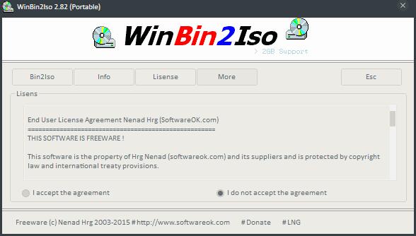 WinBin2Iso(Bin转ISO镜像) V2.8.2.0 绿色版