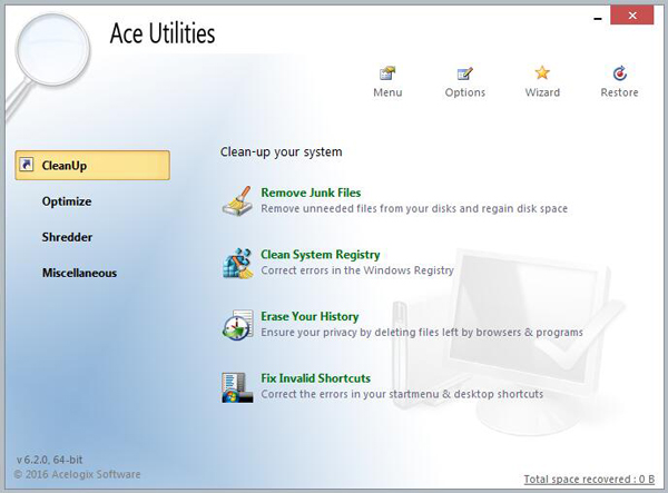 Ace Utilities(系统垃圾清理) V6.2.0.289 (64位)