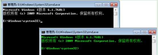 Windows系统命令提示符界面更改颜色的方法