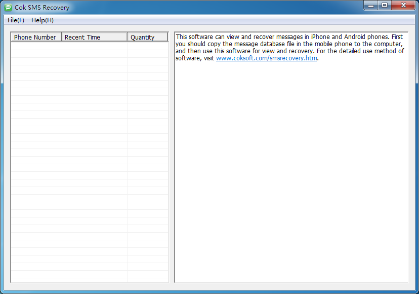 Cok SMS Recovery(短信恢复工具) V3.7 英文安装版