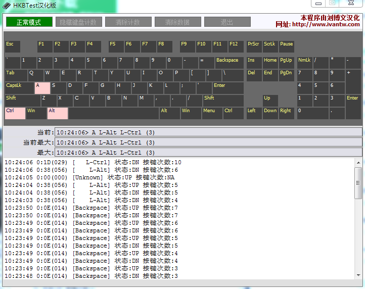HKBTest(键盘测试工具) V2.0.0 绿色中文版