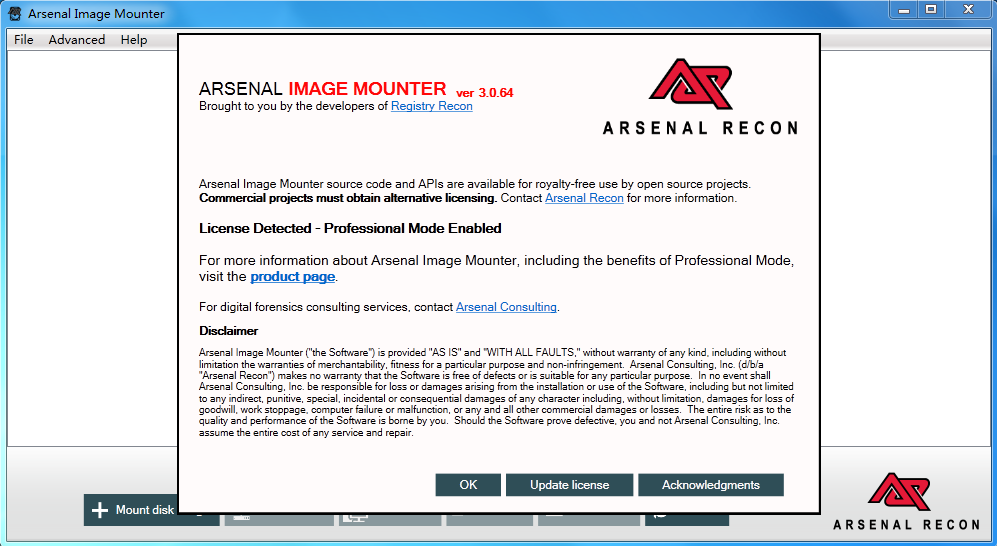 Arsenal Image Mounter V3.0.64 绿色英文版