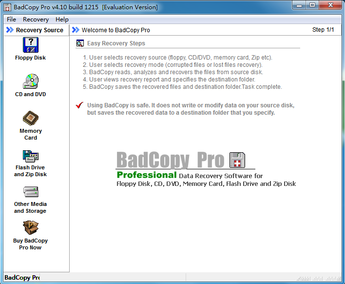 BadCopy(磁盘修复工具) V4.10.1215 英文安装版