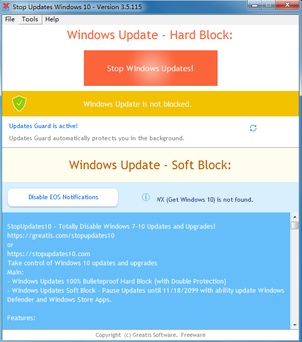 Stop Updates win10 V3.5.115 多国语言安装版