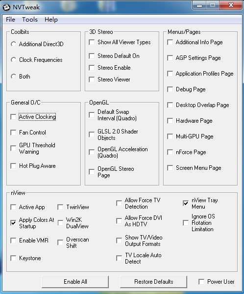 NVTweak(N卡调节工具) V1.5.2 绿色英文版