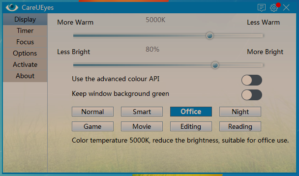 CareUEyes(护眼软件) V1.1.19.0 英文安装版