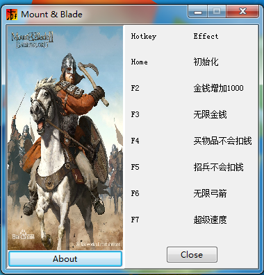 骑马与砍杀2六项修改器 V1.0.0 绿色版