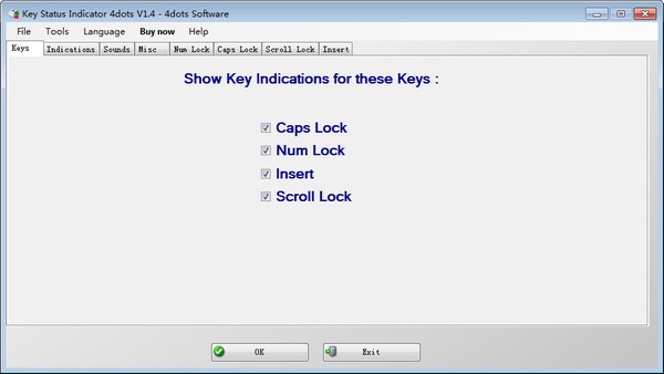 Key Status Inidicator 4dots V1.4 英文安装版