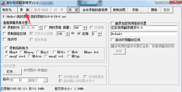 度彩视频翻录精灵 V2.0 绿色版